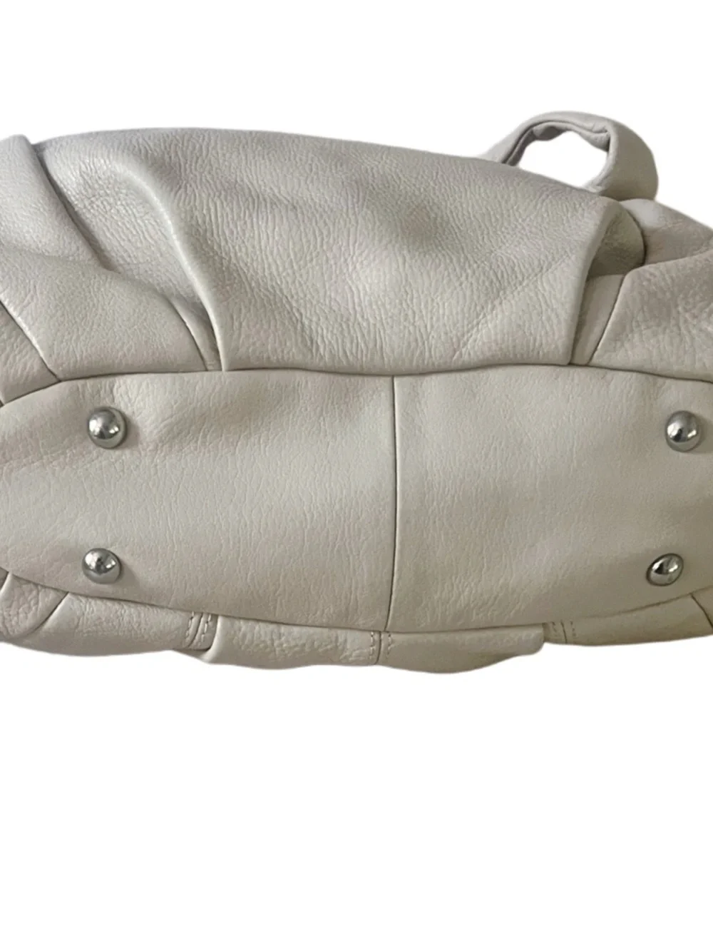 b. makowsky Bone Pebbled Leather Hobo Tote